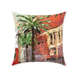 Palms on Canal III- Throw pillow