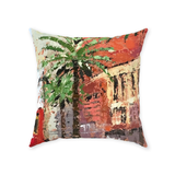 Palms on Canal III- Throw pillow