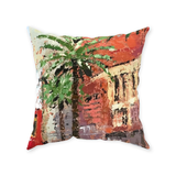 Palms on Canal III- Throw pillow