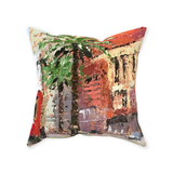 Palms on Canal III- Throw pillow