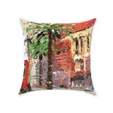 Palms on Canal III- Throw pillow