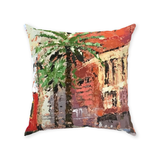 Palms on Canal III- Throw pillow