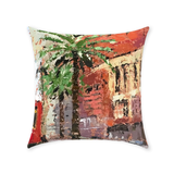 Palms on Canal III- Throw pillow