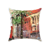 Palms on Canal III- Throw pillow