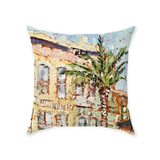 Palms on Canal II - throw pillow