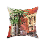 Palms on Canal III- Throw pillow